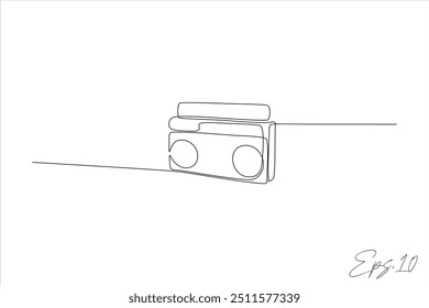 continuous line of old radio