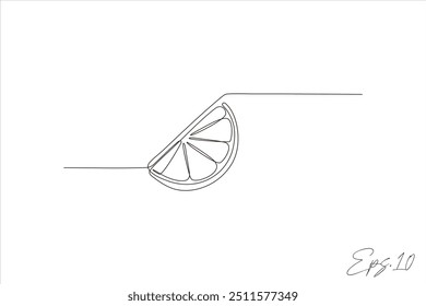 continuous line of orange slices