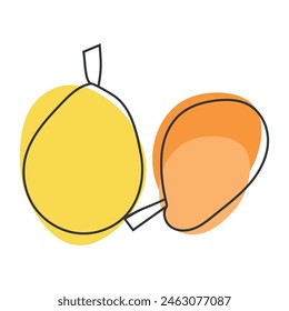 Continuous line of pears for grocery store, printing on posters and banners. One line fruit vector illustration, icon, eps 10