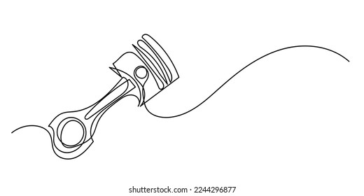 continuous line piston .vector single line piston of motor vehicle.motor vehicle parts