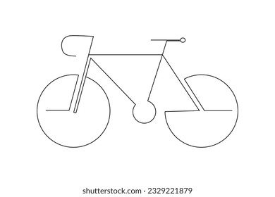 continuous line racing bike vector illustration