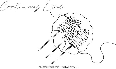 Continuous line  of screw potato food 