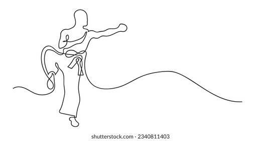 continuous line of shaolin kungfu. single line of shaolin youth doing attack stance. martial arts