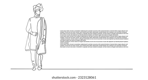 continuous line of sherwani suits.
The single line of sherwani clothing is a hallmark of Indian culture.
isolated white background