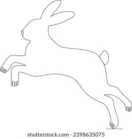 continuous line simple rabbit animal illustrations many more