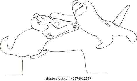 continuous line simple rabbit minimalist tire