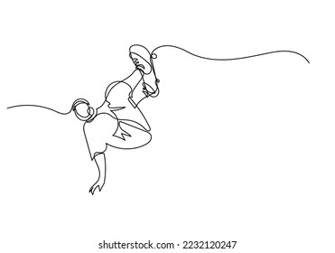 continuous line of skateboarders. line drawing of person playing skateboard.abstract line art of extreme sport