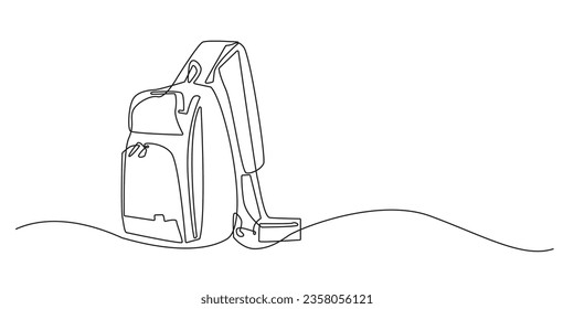 continuous line of sling bag.single line men's sling bag.minimalist line isolated white background