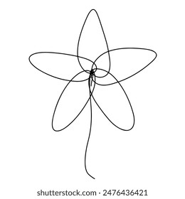 Continuous line of star hand drawn. vector illustration