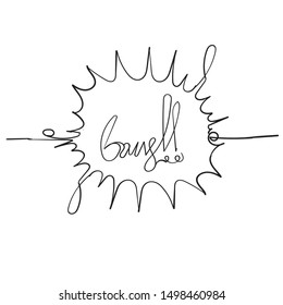 continuous line starburst hand drawn element vector