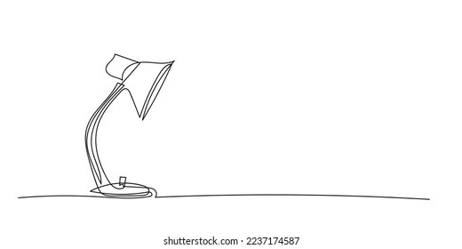 continuous line of study lights. drawing of a study lamp line in the room