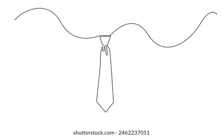 continuous line tie.draw one line tie.single simple line office tie