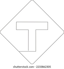 continuous line traffic signs logo black white background