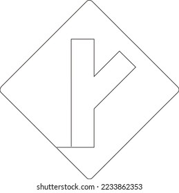 continuous line traffic signs logo black white background