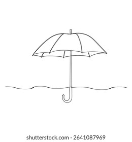  continuous line Umbrella icon umbrella sign icon
