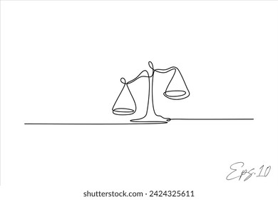 continuous line vector illustration design of ancient scales