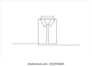 Ilustración vectorial de línea continua de una camiseta	