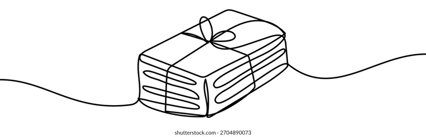 Ilustración vectorial en línea continua de periódicos apilados. Concepto ecológico de preservación, reciclaje y sostenibilidad de árboles, aislado sobre fondo transparente