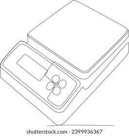 Continuous line vector of simple digital gold weighing machine