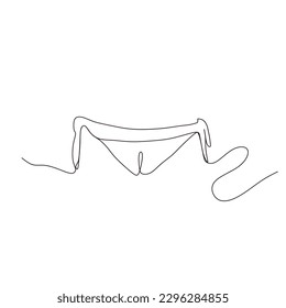 continuous line vector women's clothes