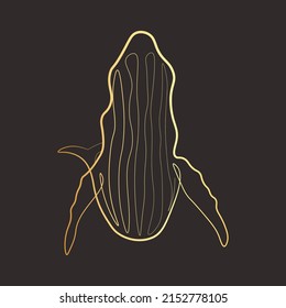 continuous line, whale, marine animal, simple line. Hand drawn style illustration vector