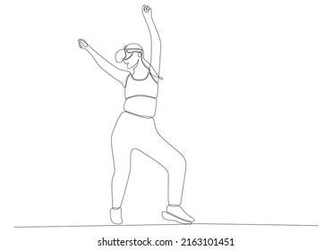 
continuous line of women with glasses 3d