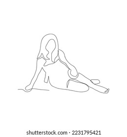 continuous line of women jogging