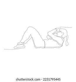 continuous line of women jogging