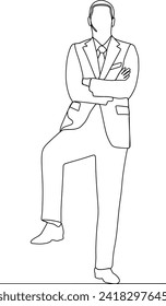continuous line young boss is in style