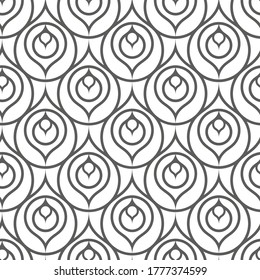 Continuous Linear Graphic Thirties Deco Pattern. Repeat Islamic Vector Wavy Grid Texture. Seamless Abstract 1920 Backdrop Texture. Minimal Background Pattern. 