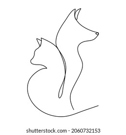 Continuous lines, cats and dogs love each other.
