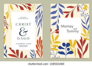 continuous lines flower flora logo wedding greeting card bride and groom invitation card vector illustration