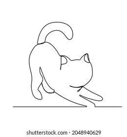 Continuous lines. Minimal cats Domestic pet clinic animal illustration sketch sketch drawing