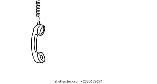 Continuous lines telephone space for text