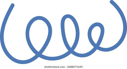 Uma linha de repetição contínua forma um rabisco abstrato em um estilo suave. A ilustração retrata uma forma fluida e curvilínea com loops elegantes. Ilustração de vetor de desenhos animados.