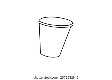 Continuous Minimalist line drawing of Coffee Cup design illustration 