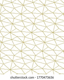 Kontinuierliche moderne Vector Web Design Textur. Nahtlose Ornate Graphic, Rhombus Plexus Muster. Wiederholte lineare Zelle, Kunstmuster. Ramadan Lattice Textur