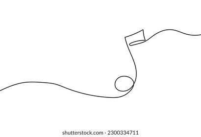 Ilustración de boceto vectorial de notas de línea de música continua. Resumen de notas de música canciones concepto de sonido fondo de fondo icono de una hoja Elemento de esbozo de ilustración de vector.