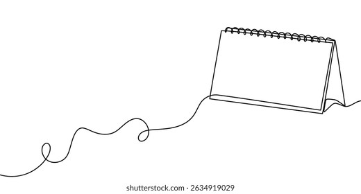 continuous one line art calendar agenda icon time illustration schedule sketch. outline art line calendar event calender lineart paper date appointment holiday business vector day diary month office