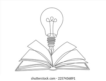 Imagen continua de una línea para tarjetas de felicitación, pancartas y folletos. Concepto del día internacional del profesor. Ilustración vectorial.