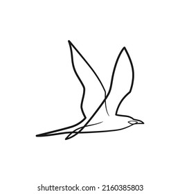 Continuous one line art drawing of bird. Single Line Illustration minimalism design