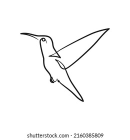 Continuous one line art drawing of bird. Single Line Illustration minimalism design
