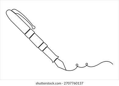 Dibujo continuo del arte de una línea del diseño de la pluma. diseño del arte de la línea de la pluma para la Ilustración vectorial simple