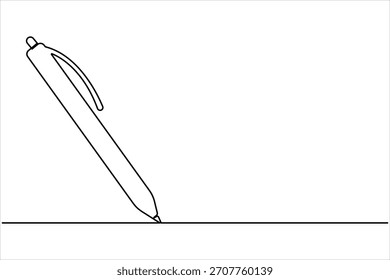 Continuous one line art drawing of Pen design. pen line art design for simple vector illustration