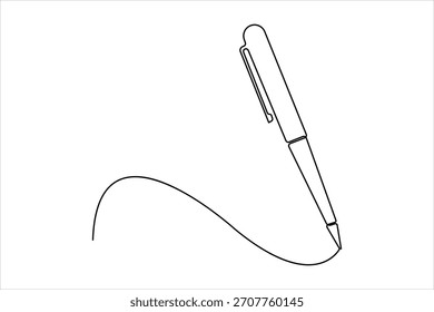 Dibujo continuo del arte de una línea del diseño de la pluma. diseño del arte de la línea de la pluma para la Ilustración vectorial simple