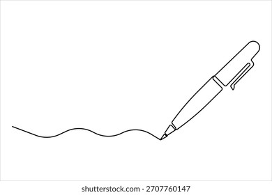 Dibujo continuo del arte de una línea del diseño de la pluma. diseño del arte de la línea de la pluma para la Ilustración vectorial simple