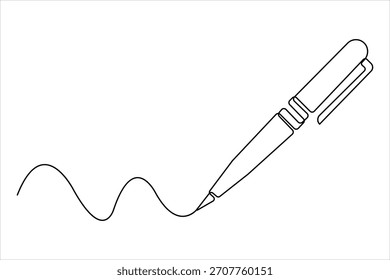 Dibujo continuo del arte de una línea del diseño de la pluma. diseño del arte de la línea de la pluma para la Ilustración vectorial simple