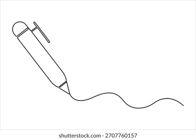 Dibujo continuo del arte de una línea del diseño de la pluma. diseño del arte de la línea de la pluma para la Ilustración vectorial simple