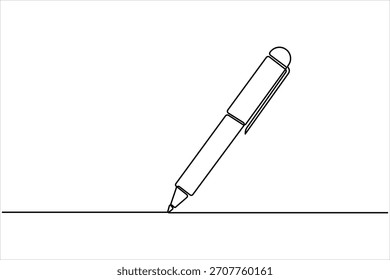 Dibujo continuo del arte de una línea del diseño de la pluma. diseño del arte de la línea de la pluma para la Ilustración vectorial simple