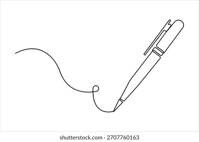 Dibujo continuo del arte de una línea del diseño de la pluma. diseño del arte de la línea de la pluma para la Ilustración vectorial simple